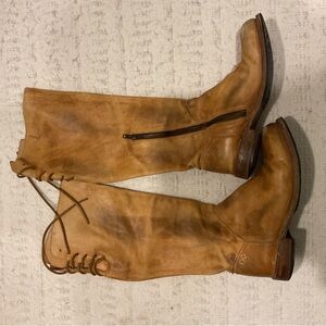 Bed Stu Tan Lace Up Leather Boots